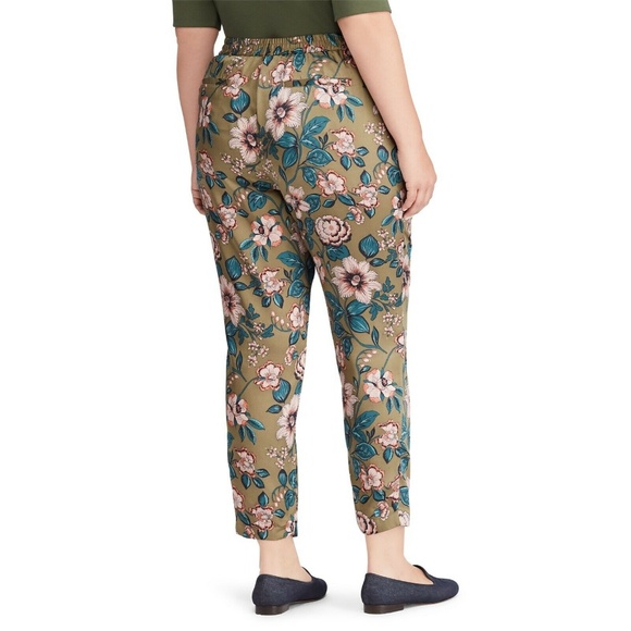 LAUREN WOMAN Ralph Lauren Floral-Print Twill Pants - Picture 2 of 5